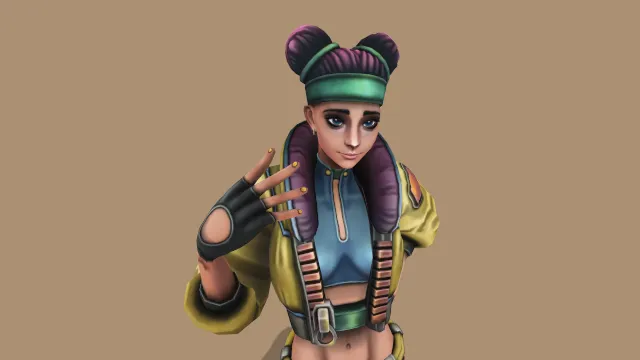 手绘女孩动画角色人物模型