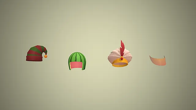 卡通帽子  可爱风格  游戏配饰  西瓜帽  头箍