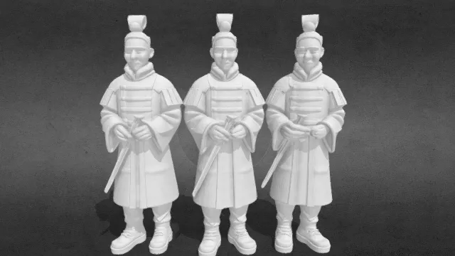 马俑士兵雕像_obj