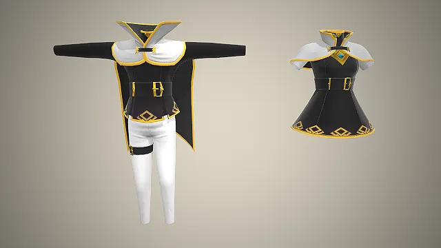 情侣款制服  欧式宫廷风  奇幻风  虚拟穿搭  披肩设计