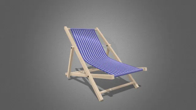 椅子 简易模型  躺椅