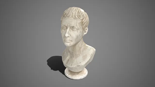 古典风格  大理石材质  人物胸像  古希腊雕塑美学  复古艺术装饰  石质底座