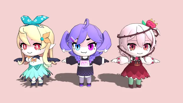 Q版卡通可爱唯美小女孩美少女人物角色