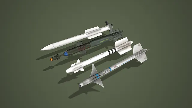 多款式军用战术导弹套装 3D 模型