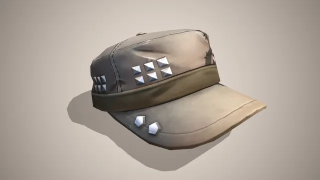 灰色平角带沿帽子嘻哈帽尖刺装饰