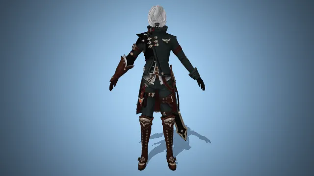 Wolf 服装 男性服装 银色假发 秋冬战士装