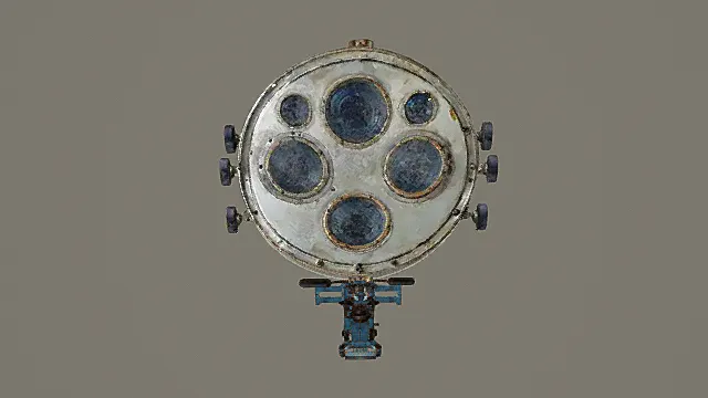 复古做旧多灯头工业灯具3D模型