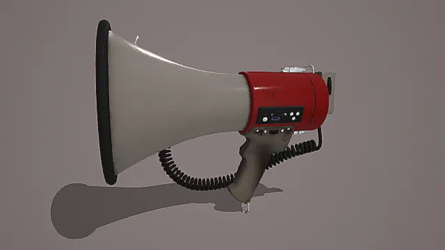 现代实用风格手持扩音器模型