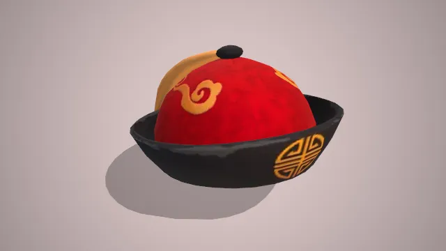 清朝管帽云纹装饰