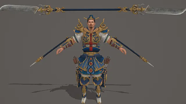 双锋勇将·全能型古风多兵武将套装