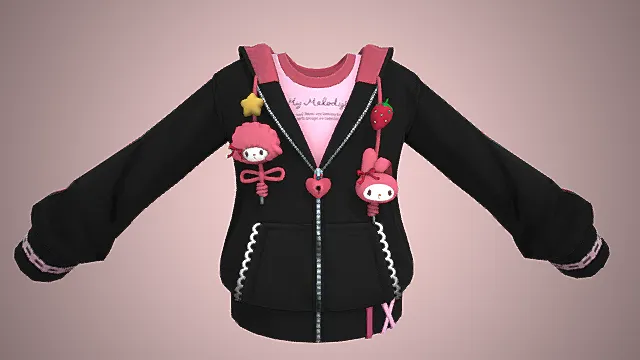 My Melody 主题甜酷连帽衫模型