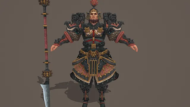 黑煞虎威·霸道型古风镇军猛将套装