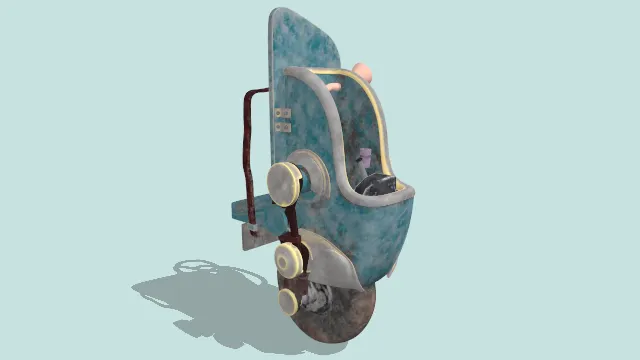 脏的单轮自行车脚踏车交通工具