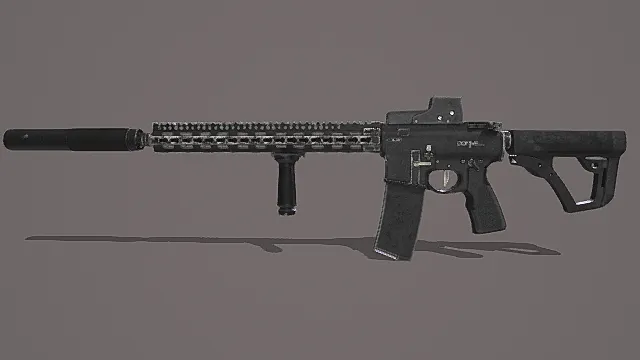 现代战术突击步枪3D模型