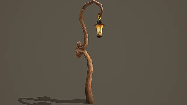 童话森系魔导路灯游戏场景模型