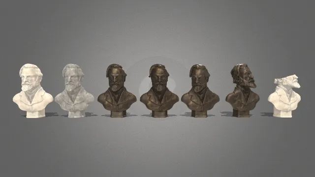 1800年代男性胸像石膏石头铜制雕像半身像