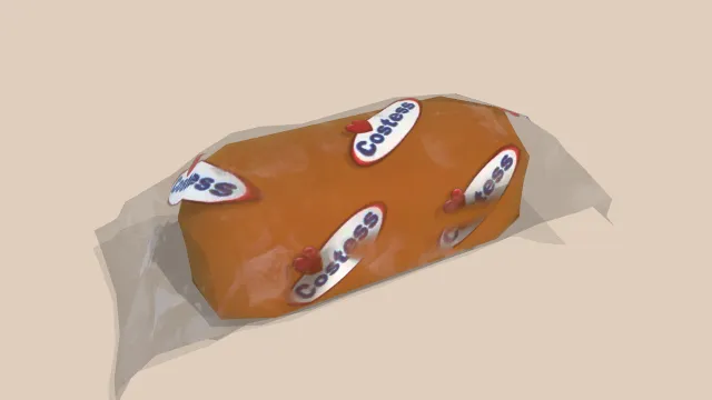 透明袋子装的奶油夹心面包甜点食物