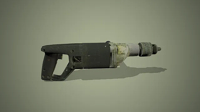 写实重型电钻  工业级电动工具  做旧磨损  生存建造装备