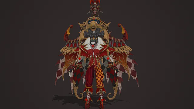 诡谲荒诞风格小丑领主模型