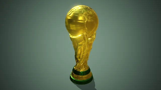 大力神杯（世界杯奖杯）高精度 3D 渲染模型