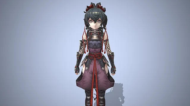 暗影女忍者  武士鳞甲  暗部杀手  墨绿双发髻