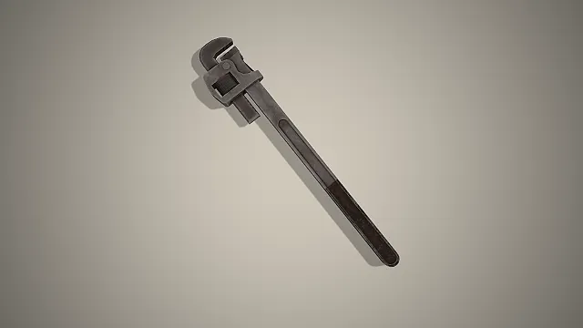 做旧管钳扳手  工业维修工具  重度磨损  管道维修装备