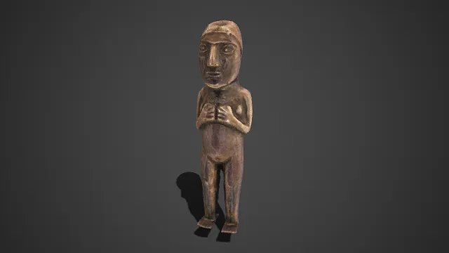 古拙风格  人形金属雕塑  粗糙  氧化  粗犷简练  原始