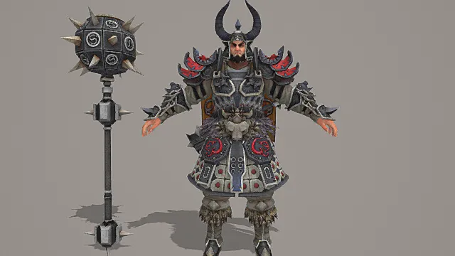 魔角煞将·凶戾型古风邪派猛将套装