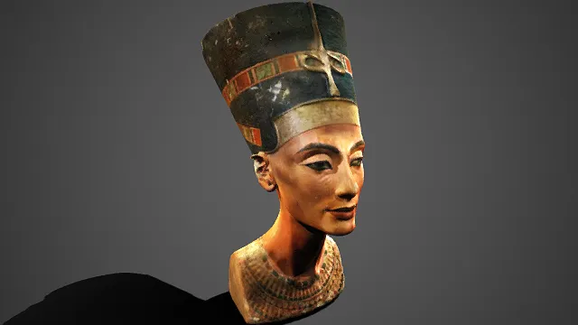 古埃及  奈费尔提蒂王后  胸像  经典文物  高冠  生命符号  古文明主题