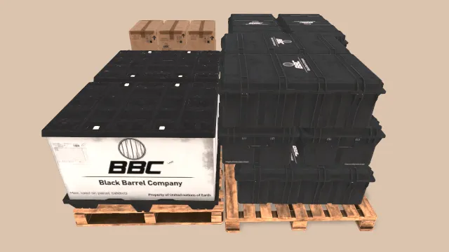 军事资产装备木箱子铁箱塑料箱木架托盘