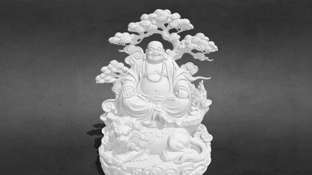 十八罗汉之笑狮罗汉stl.stl