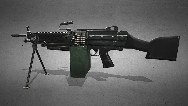 M249轻机枪  游戏资产  写实风格  班用机枪