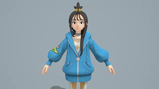 青春潮流风格都市少女模型