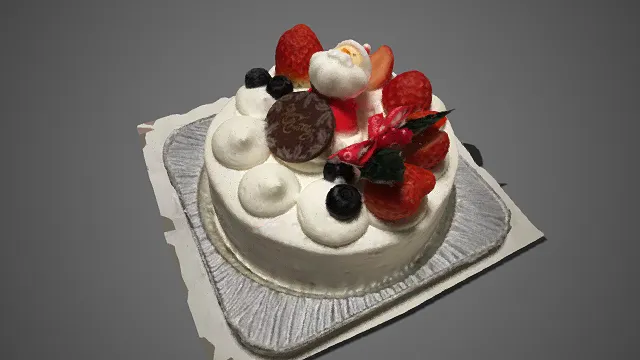 圣诞主题  奶油蛋糕  莓果装饰  节日限定  甜点模型  美食