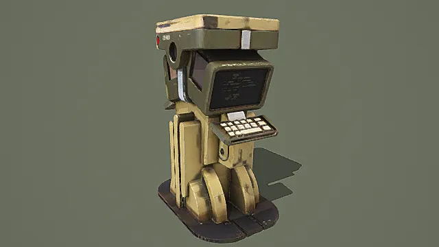 复古废土军用终端机3D模型