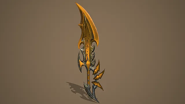 暗黑奇幻风格炎魔巨刃3D模型