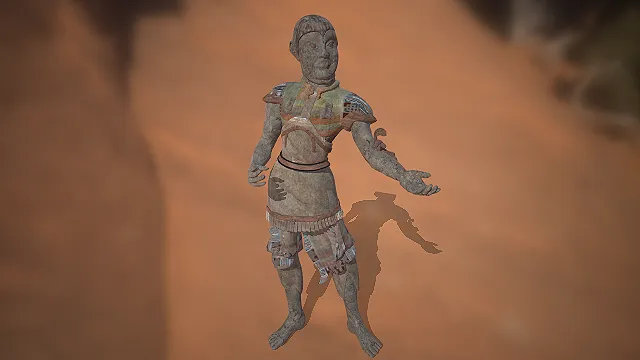 石质造像  数字雕塑  古俑风  异域服饰