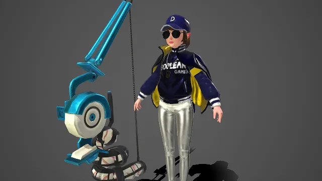 潮装  棒球帽少女  时尚角色  科技装置  科幻元素