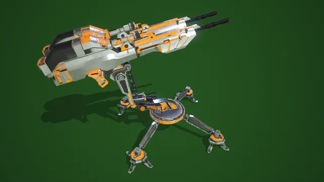 机枪机器人 武器 武器模型 pbr模型 游戏模型 