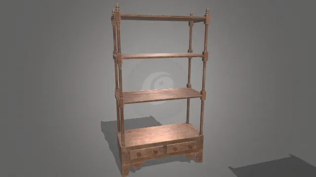 1800年代木质货架不同颜色家具书架