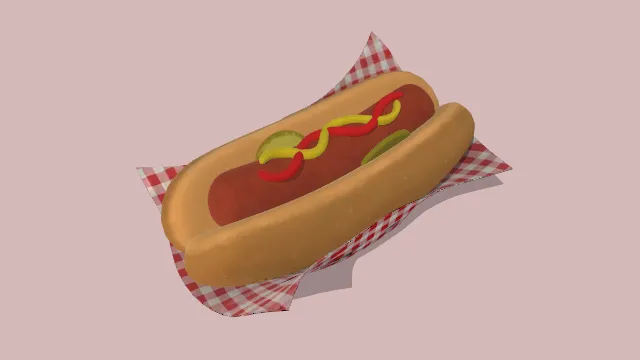 热狗面包用野餐布包着食物