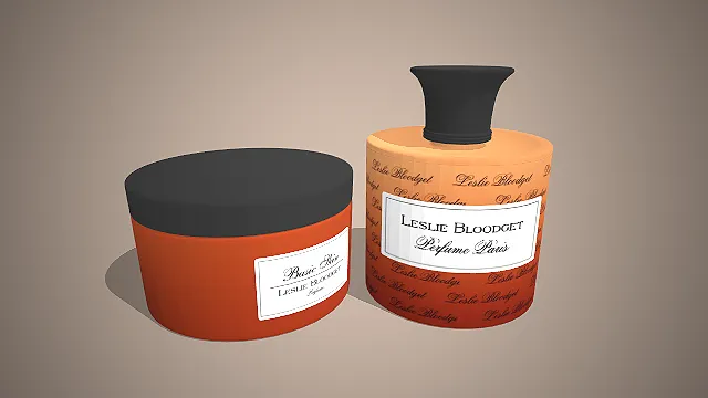 现代香氛  巴黎香氛道具  橙红渐变瓶身  高端香氛品牌