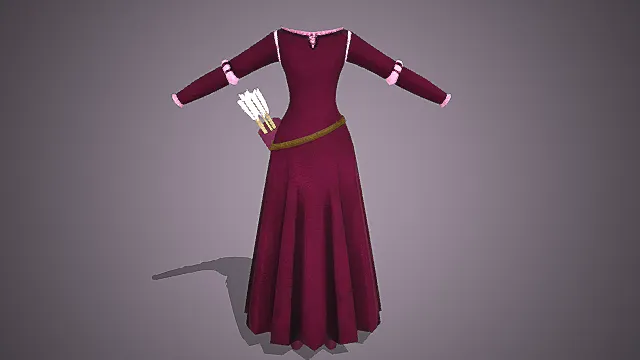 梅莉达公主箭手礼裙模型