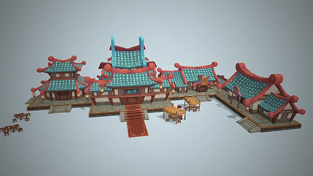 古风酒坊  实木结构  酱园商铺  商业街建筑