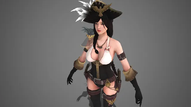 海盗风格  女猎手  皮装  野性利落  羽饰与鹰徽  冒险  飒爽又狡黠  皮装战装