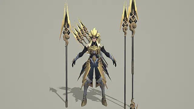 千锋武尊：国风金翎刺战套装