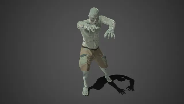 末日  丧尸角色模型  溃烂躯体  异变组织  神态空洞凶狠  狰狞