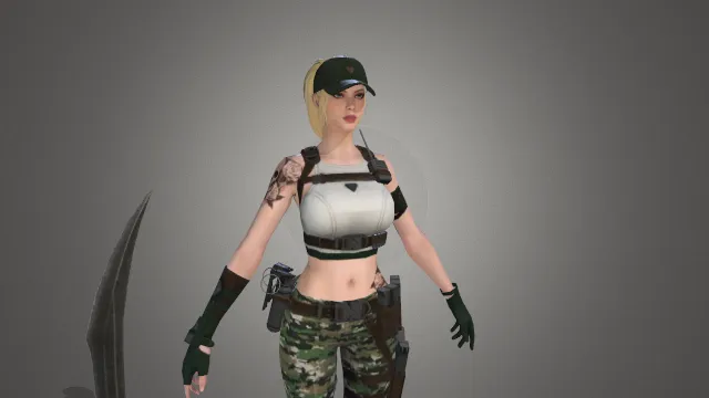 游戏模型 人物模型 战术女性 游戏皮肤