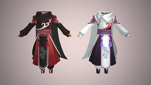 中式立领  武侠风  不对称设计  古风  云纹