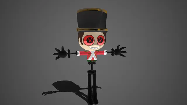 卡通木偶  怪异  荒诞  童趣  暗黑感  咧嘴尖牙  礼服式上衣  